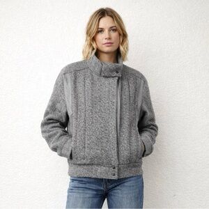 JOCARDI VINTAGE Varsity Herringbone Heavyweight Pleated Designer Jacket VTG 90s